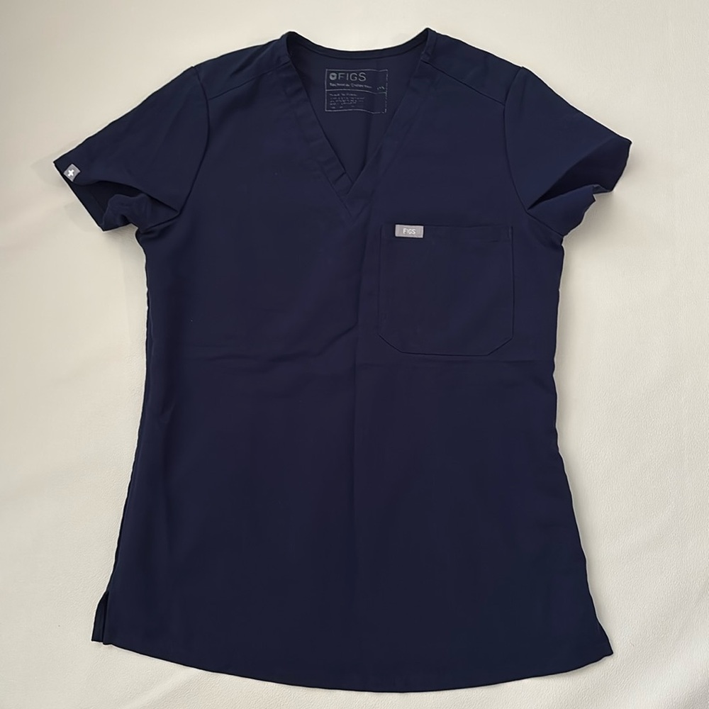 FIGS Catarina top. XXS. Navy blue.